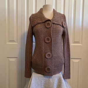 Lambswool/Alpaca Blend Light Brown 23rd St Turtleneck Sweater Size Small